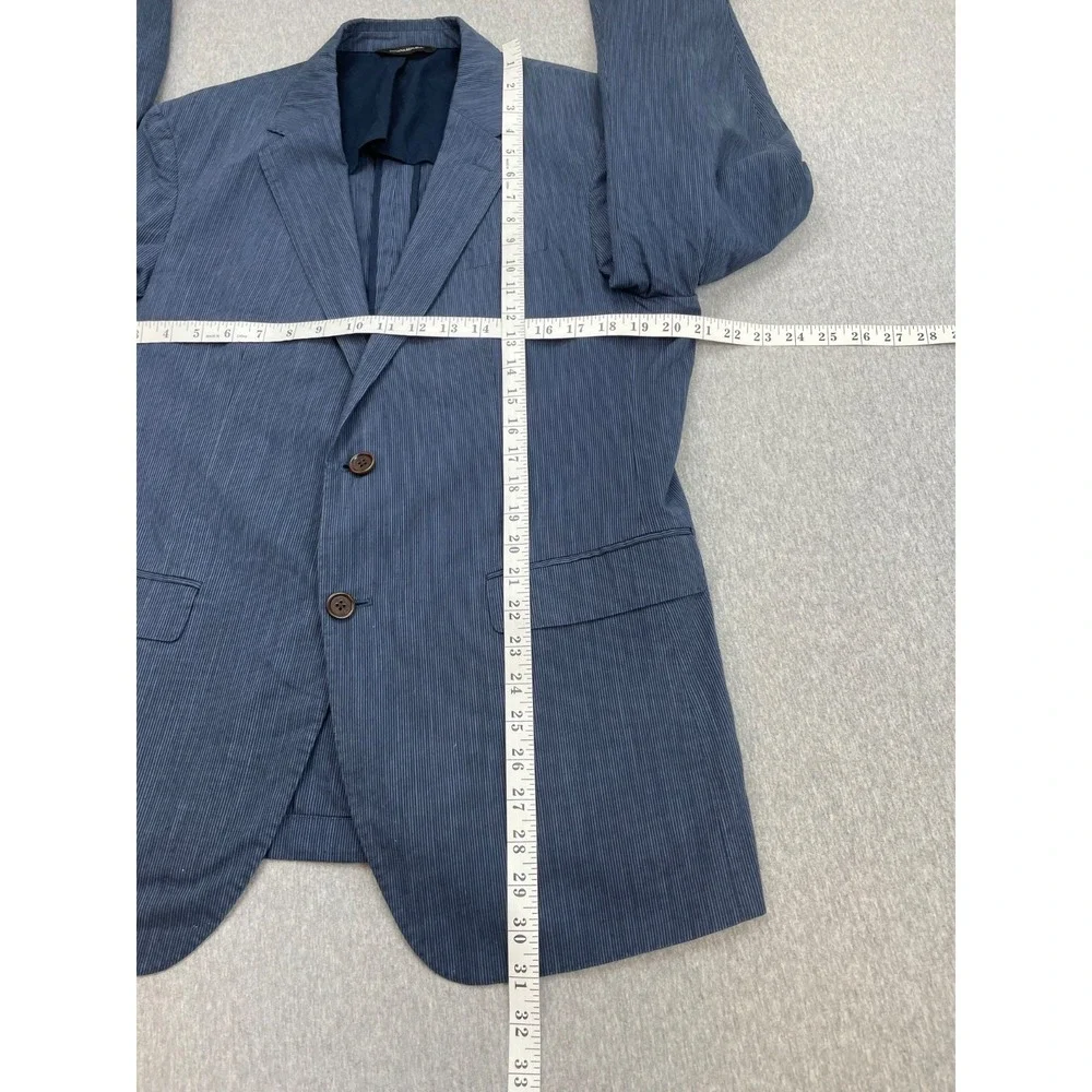 Banana Republic Blazer Mens 42R Striped Cotton Blend Stretch Slim 2-Button